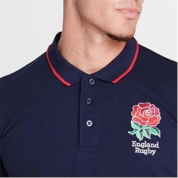 Official RFU England Rugby Core Men's Polo Shirt, Embroidered Badge Size Small - Picture 2 of 10